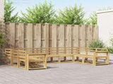 Outdoor Sofa Set 9 pcs White Solid Acacia Wood 3388223