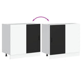 Kitchen Base Cabinet Lyon Black Engineered Wood 854290
