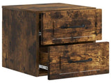 Wall-Mounted Bedside Cabinet Smoked Oak 34.5 x 33 x 40 cm 899325