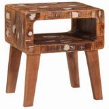 End Table with Shelf Brown 40 x 32 x 46 cm Solid Reclaim Wood 4104552