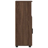 Bathroom Cabinet with Storage Brown Oak 30 x 35 x 95 cm 883321