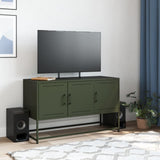 TV Cabinet Olive Green 100.5x39x60.5 cm Steel 846480