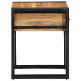 End Table Brown and Black 40 x 40 x 50 cm Solid Acacia Wood 4016714