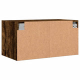 Wall Cabinets with Glass Doors 2 pcs Smoked Oak 68.5x37x35 cm 836506