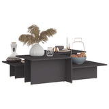 Coffee Table Set of 2 Grey Engineered wood Medium Coffee Table 805566