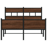 Bed Frame without Mattress Brown Oak 120x200 cm Engineered Wood 4017342