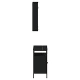 ZNTS 2 Piece Bathroom Furniture Set Black Engineered Wood 3214775