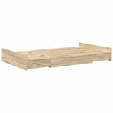 Storage Bed Frame Sonoma Oak 120 x 190 cm Engineered Wood 3335327