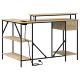 Desk with Drawer Sonoma Oak 120 x 79 x 86.5 cm Engineered Wood 859401