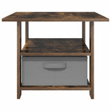 Coffee Table Smoked Oak 77 x 55 x 42 cm Engineered Wood 8000416