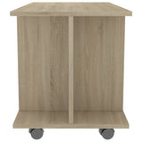 TV Cabinet with Castors Sonoma Oak 80x40x45 cm Engineered Wood 800192