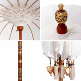 Balinese Parasol Cream 190 x 190 x 260 cm Cotton and solid wood 42006450