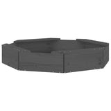 Sandbox with Seats Grey Octagon Solid Wood Pine 825011