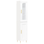 Highboard White 34.5x34x180 cm Engineered Wood 3199481