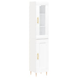 Highboard White 34.5x34x180 cm Engineered Wood 3199481