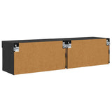 TV Cabinet Set 2 pcs Black Oak 60 x 30 x 30 cm Engineered Wood 882965