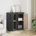 Sideboards 2 pcs Grey 31.5x34x75 cm Solid Wood Pine 813355