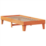 Bed Frame without Mattress Wax Brown 75x190 cm Small Single Solid Wood Pine 3308869
