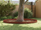 Lawn Edging 10 pcs 100 x 25 cm Steel Rusty 8008620