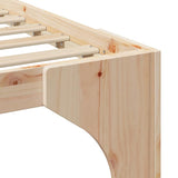 Bed Frame Brown 90 x 200 cm Solid Pine Wood 873004