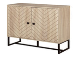 MDF 2-Tier Storage Cabinet Steel Frame Handles Tabletop Unique Home Style Organiser, 80H x 80L x T3398P344779