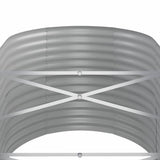 Garden Raised Bed Silver Powder-Coated Steel Large 318972
