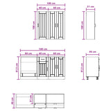 Kitchen Unit LUCCA 5 pcs Old Wood Engineered Wood 3438273