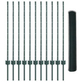 Welded Wire Fence 25 x 1 m PVC-Coated Steel Green Mesh 3336716