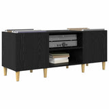 Record Cabinet Black Oak 121 x 38 x 48 cm Engineered Wood 881473