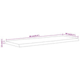 Table Top 90x40x2.5 cm Rectangular Solid Wood Acacia Live Edge 370611