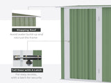 5ft x 3ft Metal Garden Storage Shed, Outdoor Tool Shed with Sloped Roof, Lockable Door for Tools, T3398P318583