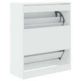 Shoe Cabinet White 80x34x96.5 cm Engineered Wood 839966