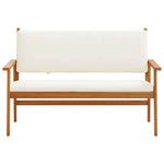 Garden Bench with Cushion Brown Solid Acacia wood 4106578