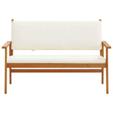 Garden Bench with Cushion Brown Solid Acacia wood 4106578