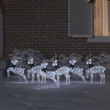 LED Reindeers 6 pcs White Fabric 3385898