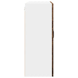 Wall Glass Cabinet PORTO Old Wood 80 x 31 x 80 cm 885423