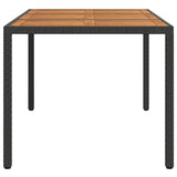 Garden Table Black 150 x 90 x 75 cm Poly Rattan 362544