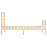 Bed Frame without Mattress Small Single Solid Wood Pine 3193036