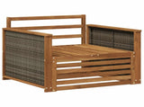 Outdoor Middle Sofa Solid Acacia Wood Natural 3438933