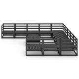 12 Piece Garden Lounge Set Solid Pinewood 3076023
