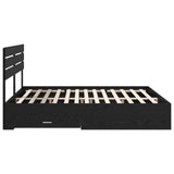 Bed Frame with Drawer with Headboard Manual Engineered Wood 3411615