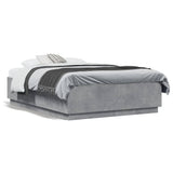 Bed Frame without Mattress Concrete Grey 140x190 cm 3209733