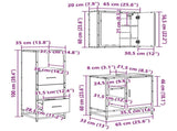 Bathroom Furniture Set with Door 3 pcs Old Wood Engineered Wood 3402372