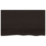 Bathroom Countertop Dark Brown 100x60x2 cm Treated Solid Wood 3156230