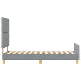 ZNTS Light Grey Fabric Bed Frame 90x190 cm 3344690