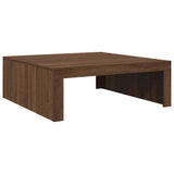 ZNTS Coffee Table Brown Oak 100x100x35 cm Engineered Wood 815998