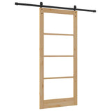 Sliding Door ORKDAL Natural and Black 93 x 211 cm 3331869