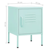 Nightstands 2 pcs Mint 35x35x51 cm Steel 3095210
