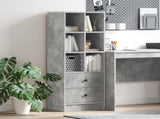 Highboard with Drawer Concrete Grey 45.5 x 34 x 127 cm 869365