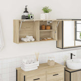 Bathroom Wall Cabinet Sonoma Oak 80x25x40 cm Engineered Wood 860087